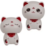 Figurine solaire chat porte-bonheur  1 modle alatoire