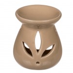 Petit Brleur Aromatique en Cramique Beige - 8 cm