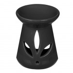 Petit Brleur aromatique en cramique noire 8 cm