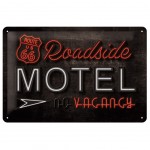Plaque dcorative Route 66 Motel en mtal 30 x 20 cm