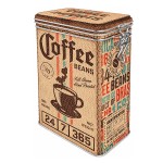 Bo�te � caf� herm�tique vintage Coffee Beans en m�tal