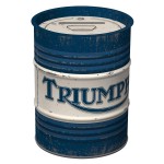 Tirelire en m�tal Tonneau de p�trole Triumph � Vintage