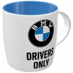 Mug BMW Drivers Only en c�ramique int�rieur bleu 340 ml