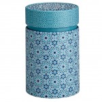 Bo�te � th� Mandala bleue en m�tal 150 g