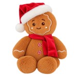 Peluche bonhomme pain d'�pices No�l recycl�e 30 cm