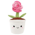 Peluche rose en pot Jardin botanique 19 cm