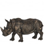 Figurine Rhinocros en rsine patine Bronze