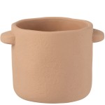 Cache-pot Gustave en ciment de couleur Beige