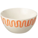 Bol en porcelaine avec courbe orange