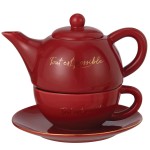 Thire Egoste Rouge avec Inscription Tout Est Possible Or