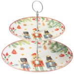 Plat de Prsentation 2 tages - Motif Casse-Noisette