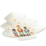 Plat de prsentation en forme de sapin  Motif casse-noisette