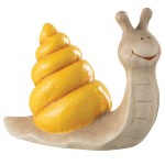 Figurine Escargot Beige avec Coquille Jaune