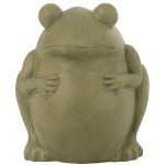 Petit cache-pot grenouille en argile verte