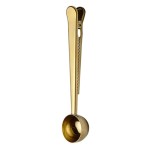 Pince avec cuillre doseuse en inox dor