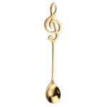 Cuillre Cl de Sol en Inox Dor