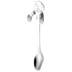 Cuillre en Inox Argent en Forme de Chien