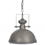 Lustre Industriel en mtal gris forme boule