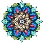 Dessous de plat en Cramique - Fleur Mandala