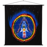 Tenture murale chakras artisanale 100 x 100 cm