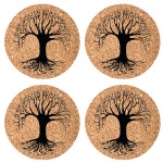 Dessous de verres Arbre de vie by Cbkreation par 4