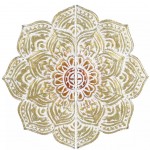 Mandala mtal dor en relief  suspendre