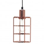 Lustre Rtro Industrielle en mtal noir et cuivre