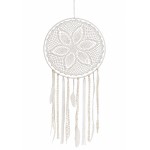Attrape-r�ves boh�me beige et blanc 50 x 84 cm
