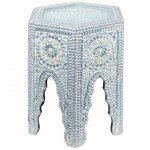 Guridon - Blanc et argent - AGATE