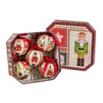 Boite de 5 boules de Nol casse-noisettes