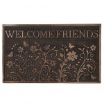 Paillasson en gomme Welcome Friends Fleurs 75 x 45 cm