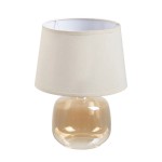 Lampe de table en verre beige dor� 37 cm