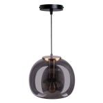 Lustre en verre gris 24 cm