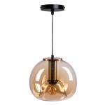 Lustre en verre beige dor 24 cm