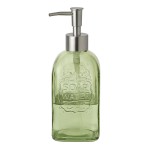 Distributeur de savon en verre  Vert  19 x 9 x 7 cm