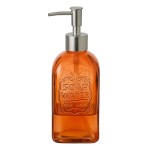 Distributeur de savon en verre  Ambre  19 x 9 x 7 cm