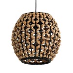 Petit lustre en jacinthe deau  Hauteur 20,5 cm