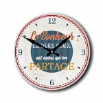 Horloge Le Bonheur le plus doux 28 cm