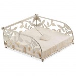 Porte-serviettes Branches en Mtal Crme