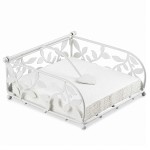 Porte-serviettes branches en m�tal blanc