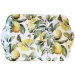 Mini Plateau en mlamine Motif Citrons  20,5 x 13,5 cm