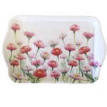 Mini Plateau en mlamine pquerettes roses