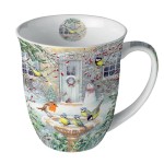 Mug en porcelaine Oiseaux de Nol  0,4 litre