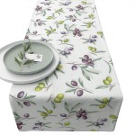 Chemin de table Olives 40 x 150 cm