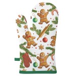 Gant de cuisine de Nol Bonhommes Pain dpices  18 x 30 cm