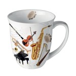 Mug en porcelaine fine  Instruments de musique