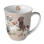 Mug en porcelaine fine  Chiots joueurs
