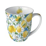 Mug en porcelaine fine  Citrons Mditerranens