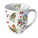 Mug en porcelaine Oiseaux dhiver  0,4 litre