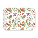 Plateau rectangulaire Oiseaux dHiver  46,5 x 32,5 cm